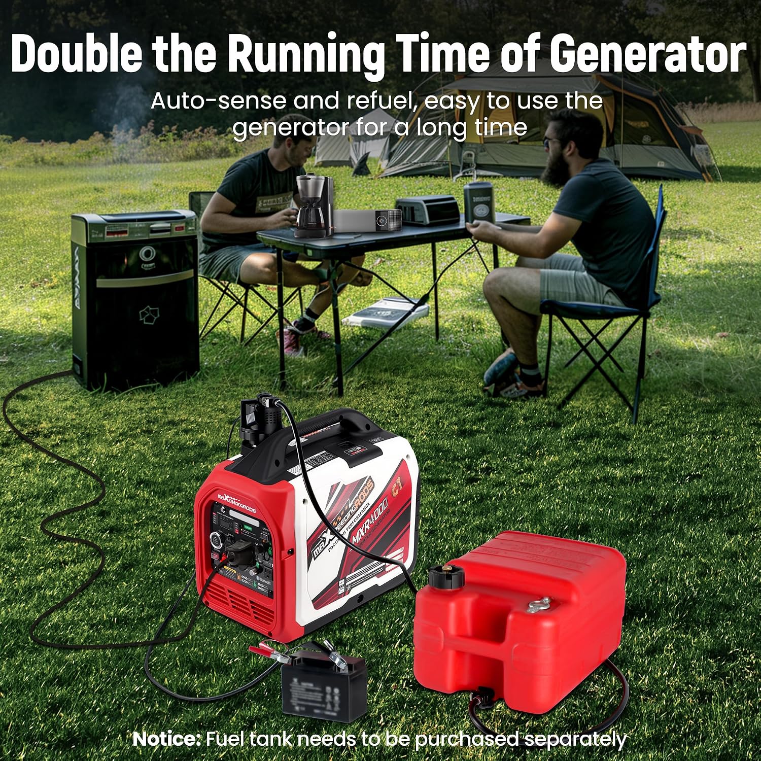 maXpeedingrods 12V DC Gasoline Electric Fuel Pump, Automatically Pump Fuel, Extended Running Time for Generator Without Stopping, Precise Control and No Fuel Leak