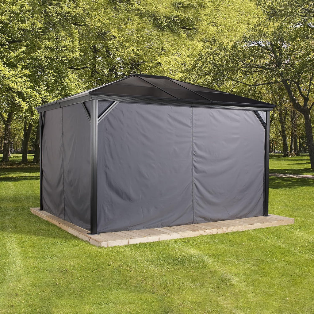 Sojag Accessories Set of 4 10' x 12' Curtains for Verona Outdoor Gazebo - Grey