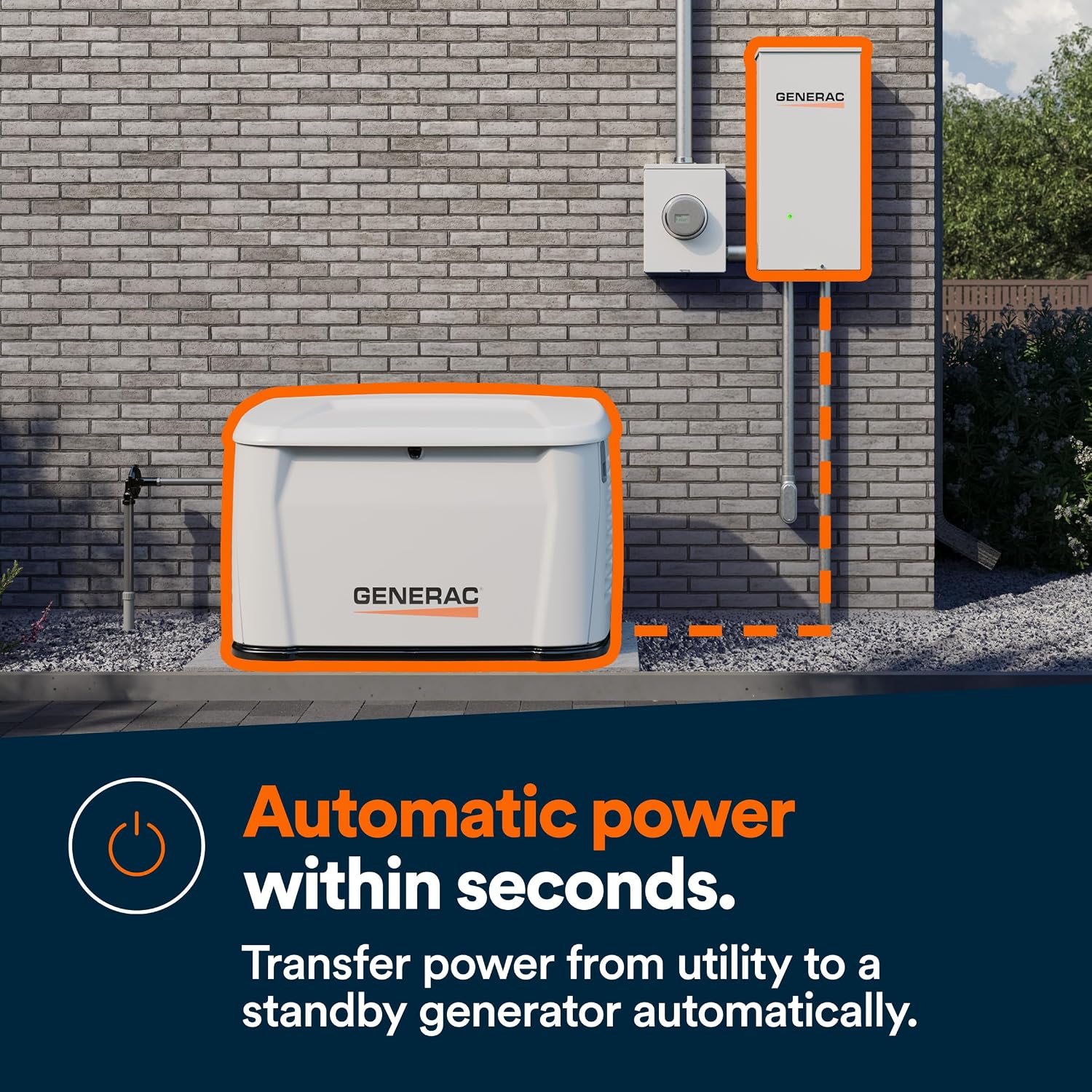 Generac Next Gen 150 Amp Automatic Generator Transfer Switch, Open Transition, Service Rated, Factory-Installed Whole-Home Surge Protection, Outdoor Enclosure