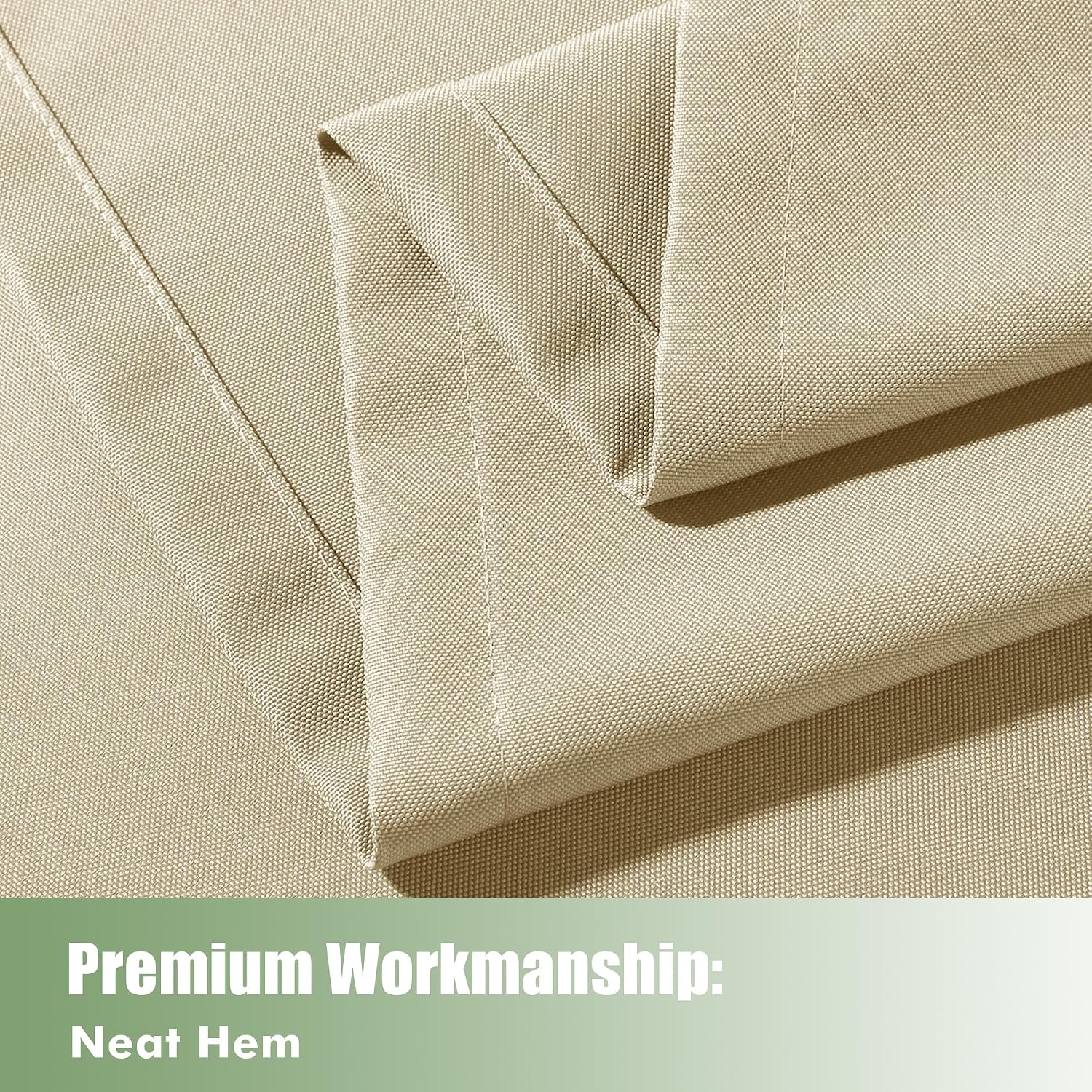 HolidayIdeas Extra Wide Outdoor Curtains for Patio Waterproof, 6 Panels - 110x84 Inches - Weatherproof Privacy Outsides Curtains for Backyard Porch Gazebo, Sunlight & UV Blocking (Cream, Grommet Top)