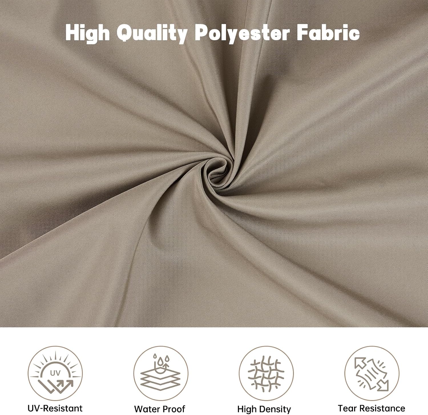 10'x12' Gazebo Curtains Outdoor Waterproof, 4-Panels Privacy Replacement Curtains with Net Windows & Zipper, Universal Sidewall Replacement for Garden, Patio, Backyard (Curtain Only, Brown)