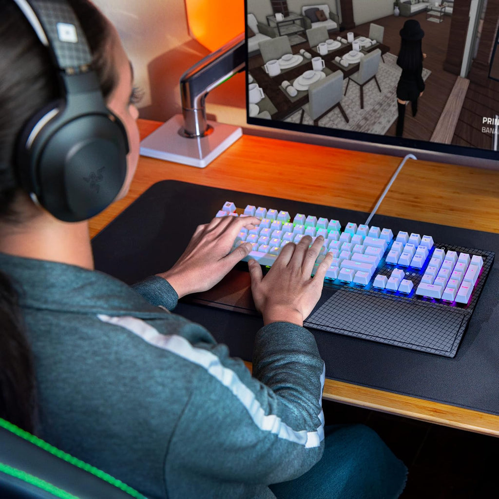 Razer BlackWidow V3 Mechanical Gaming Keyboard: Green Mechanical Switches - Tactile & Clicky - Chroma RGB Lighting - UV-Coated ABS Keycaps - Programmable Macros - Roblox Edition