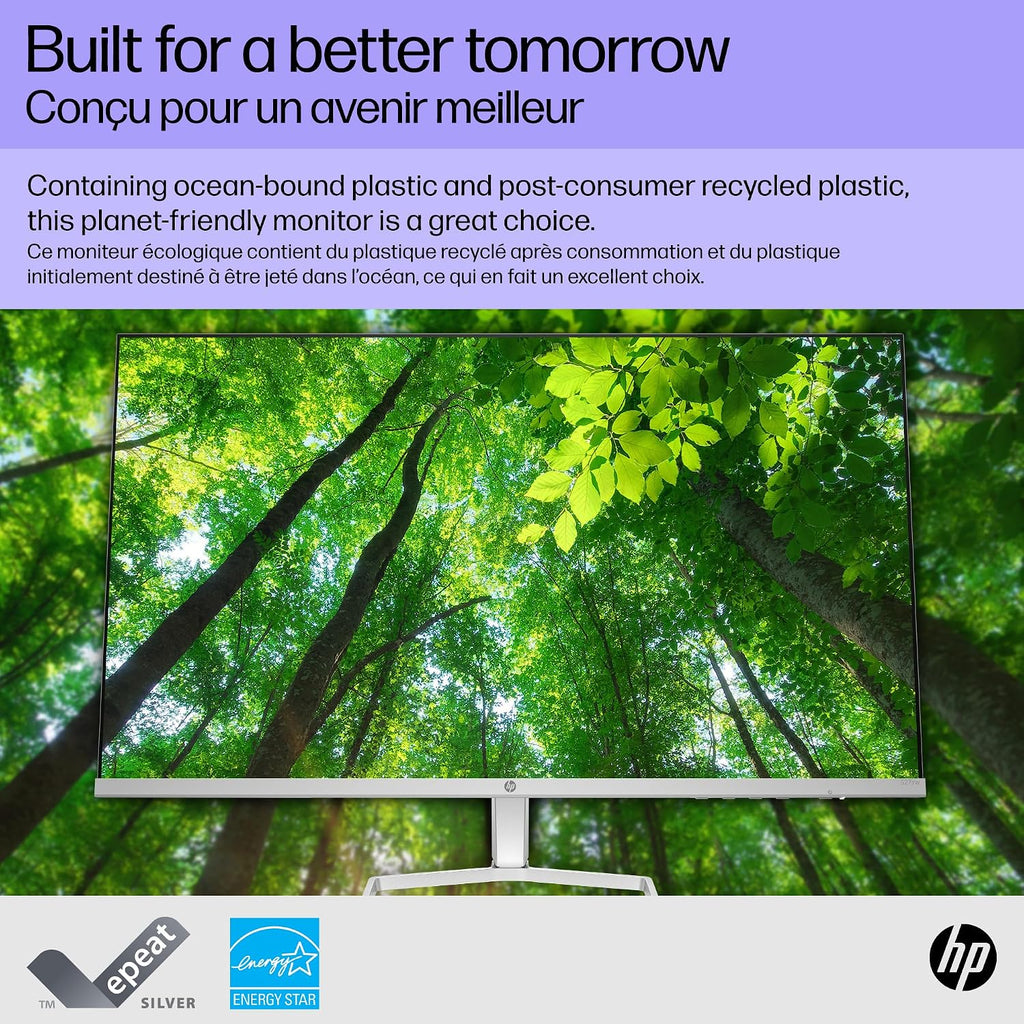 HP Series 5 27 inch FHD Monitor, Full HD Display (1920 x 1080), IPS Panel, 99% sRGB, 1500:1 Contrast Ratio, 300 nits, Eye Ease with Eyesafe Certification, 527sw (2024)