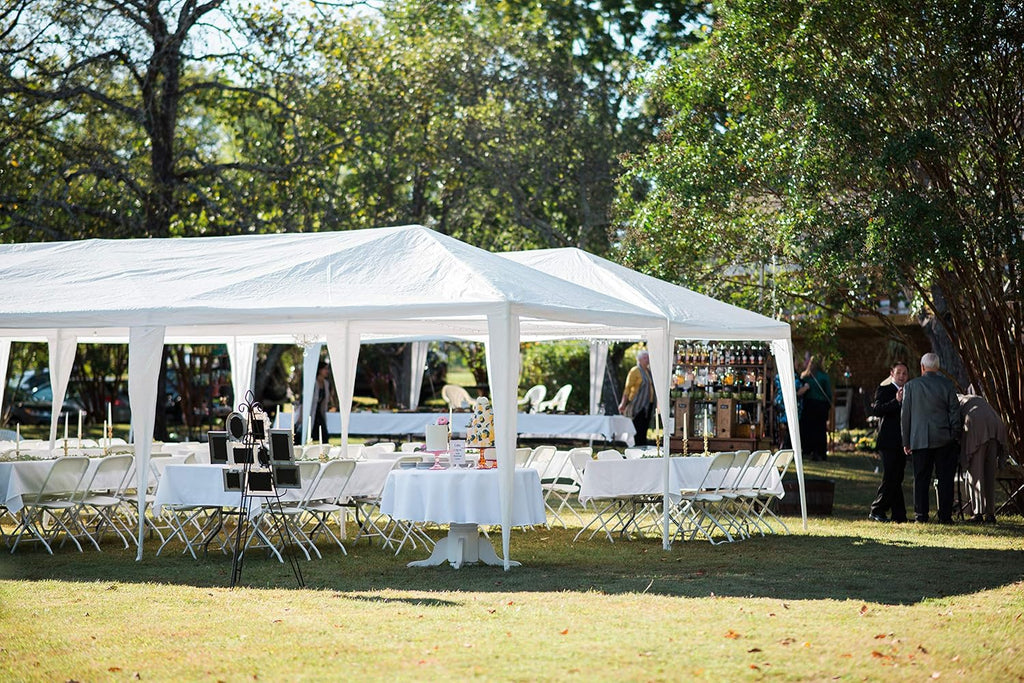 Quictent 10x30 Party Tent Gazebo Wedding Canopy Tent for Parties BBQ Shelter Pavilion with Removable Mesh Sidewalls & Elegant Church