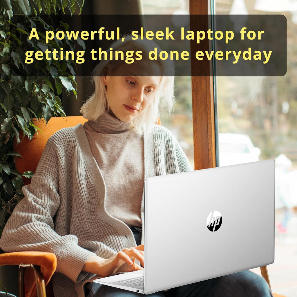 HP 15.6' Full HD Business Laptop, AMD Ryzen 5 7520U Processor, 16GB RAM, 512GB SSD, AMD Radeon Graphics, Bluetooth, Wi-Fi, Win11 Pro, Silver, 32GB Hotface USB Card